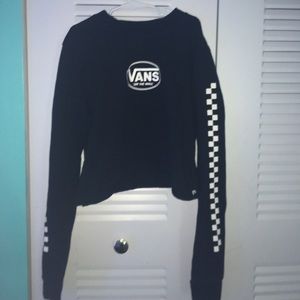 vans crop top sweatshirt